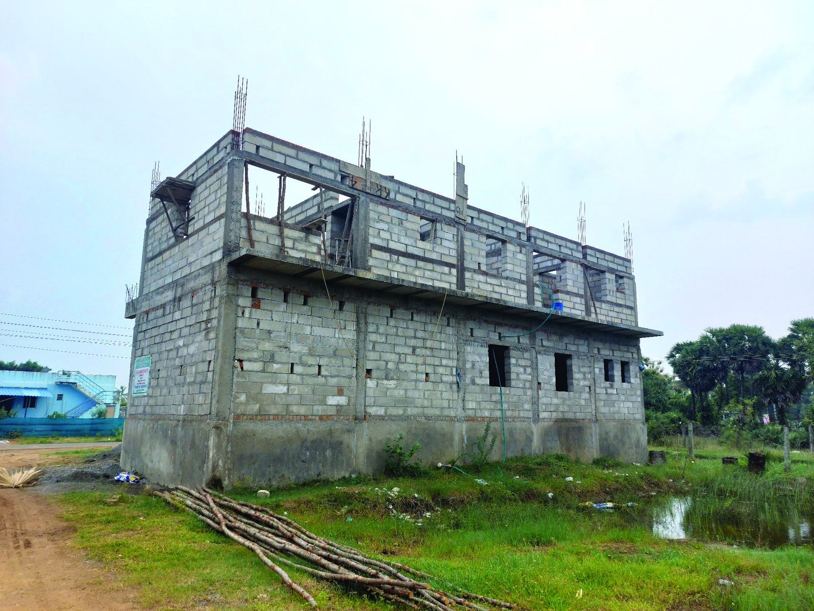 Two-storey building walled with AIWON AAC blocks