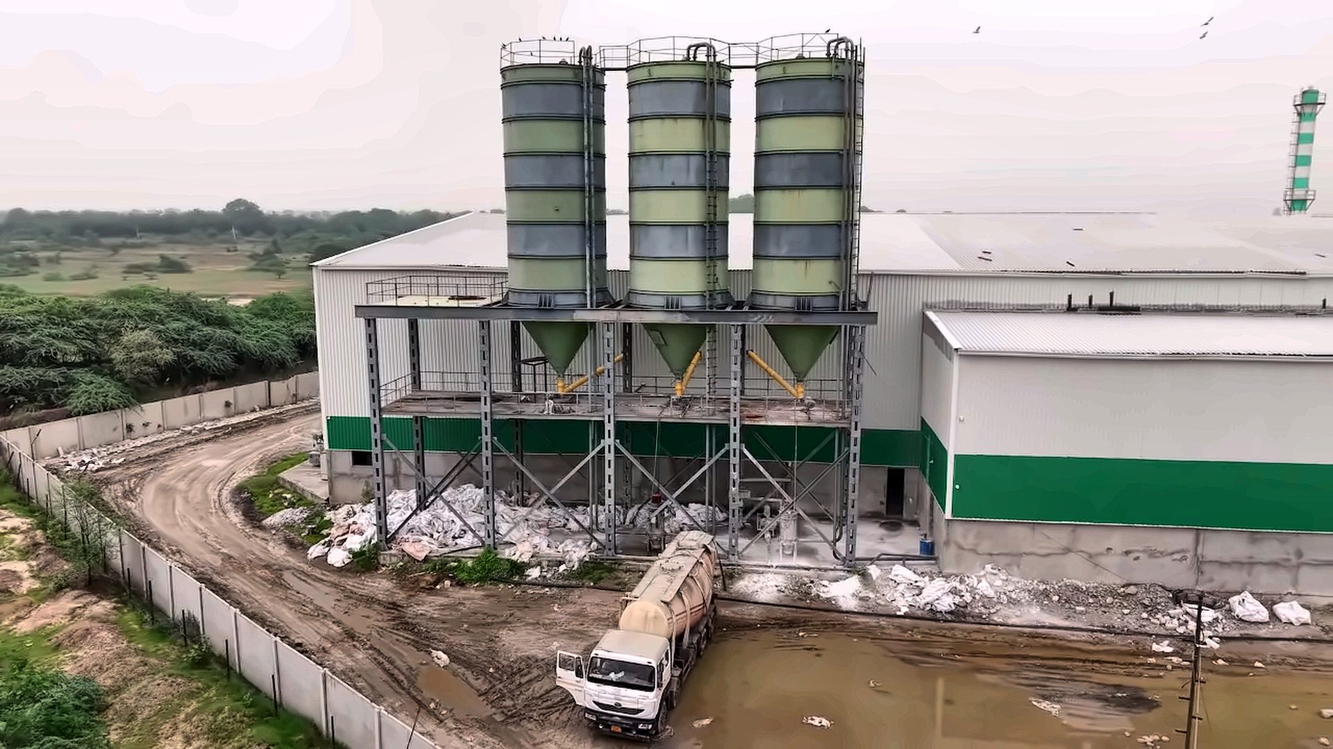 The Brickcem plant at Salod, Kapadvanj, from the air